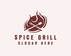 Flame Fork Spatula Restaurant logo design