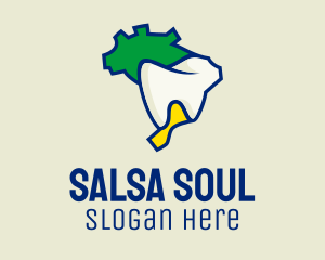 Brazilian Map Flag  logo
