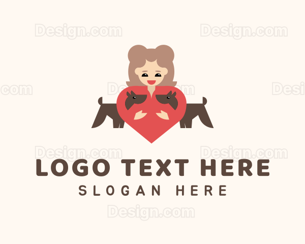 Dog Trainer Heart Logo