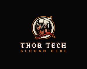 Thor Thunder Warrior  logo design