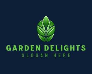 Organic Nature Leaf logo design