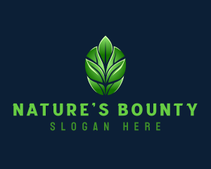 Organic Nature Leaf logo design