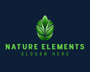 Organic Nature Leaf logo design