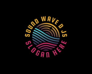 Solar Waves Water Sun logo design