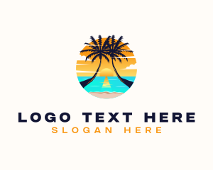 Beach Palm Tree Vacation logo