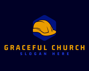 Hard Hat Construction Logo