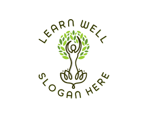 Nature Wellness Spa Meditation logo design