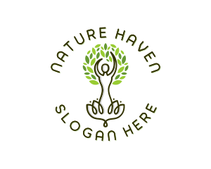 Nature Wellness Spa Meditation logo design