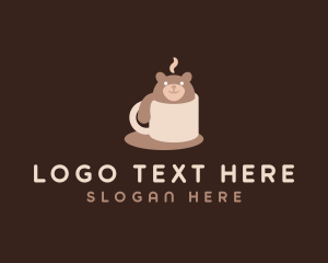 Cute Coffee Mug Bear logo