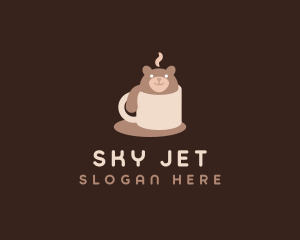 Cute Coffee Mug Bear logo
