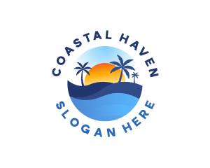 Coastal Beach Resort logo design