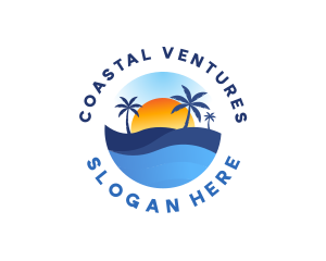 Coastal Beach Resort logo design