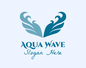 Ocean Wave Wings logo design