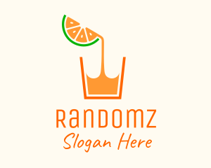 Orange Juice Glass Logo