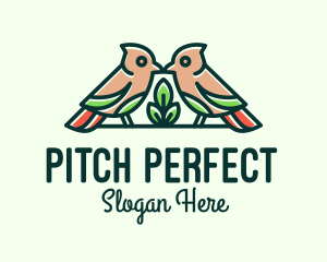 Bird Botanical Plant logo design