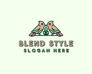 Bird Botanical Plant logo design