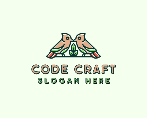 Bird Botanical Plant logo design