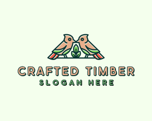 Bird Botanical Plant logo design