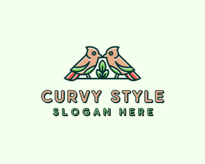 Bird Botanical Plant logo design