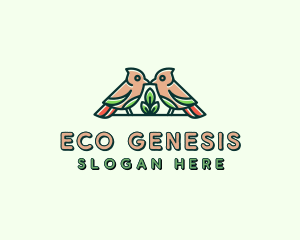 Bird Botanical Plant logo design