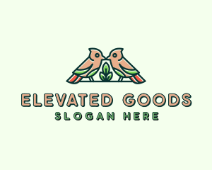 Bird Botanical Plant logo design