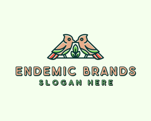 Bird Botanical Plant logo design