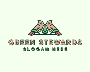 Bird Botanical Plant logo design