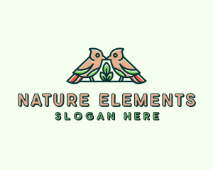 Bird Botanical Plant logo design