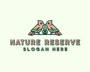 Bird Botanical Plant logo design