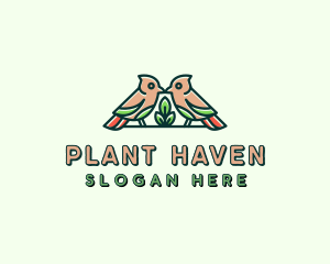 Bird Botanical Plant logo design