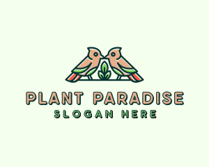 Bird Botanical Plant logo design