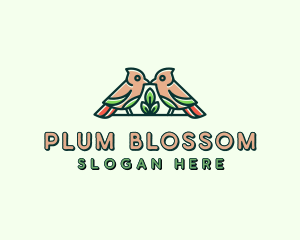 Bird Botanical Plant logo design