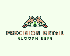 Bird Botanical Plant logo design