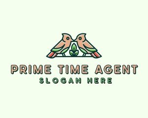 Bird Botanical Plant logo design