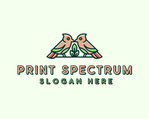 Bird Botanical Plant logo design