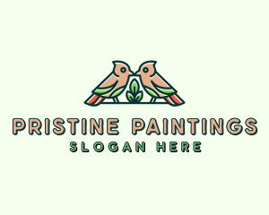 Bird Botanical Plant logo design