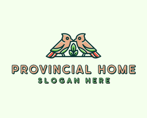 Bird Botanical Plant logo design