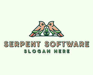 Bird Botanical Plant logo design