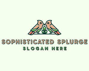 Bird Botanical Plant logo design