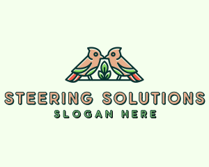 Bird Botanical Plant logo design