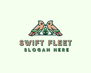 Bird Botanical Plant logo design