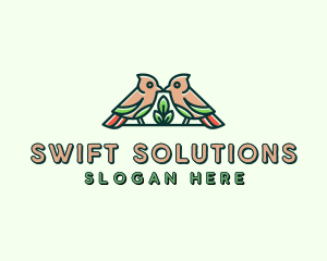 Bird Botanical Plant logo design