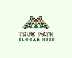 Bird Botanical Plant logo design