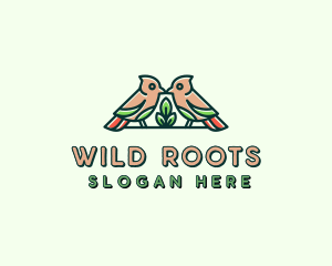 Bird Botanical Plant logo design