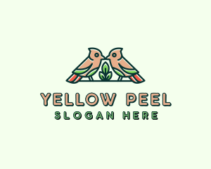 Bird Botanical Plant logo design