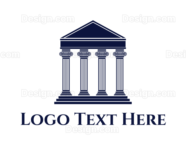 Greek Architecture Pillar Firm Logo