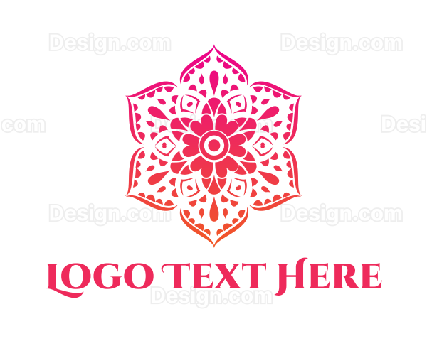 Pink Articulated Flower Logo