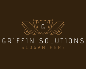 Luxury Griffin Wings logo design
