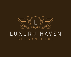Luxury Griffin Wings logo design
