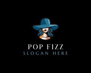 Woman Hat Fashion logo design